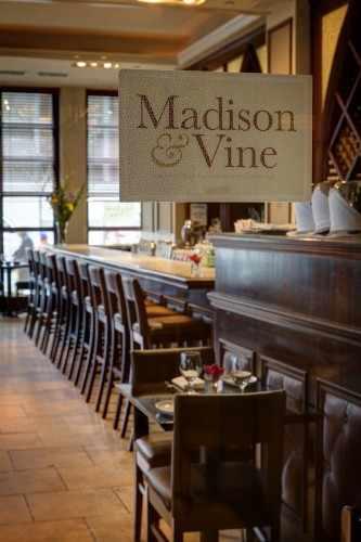 Our onsite restaurant, Madison & Vine, is an International Wine Bar and Bistro.