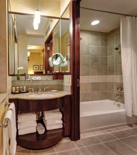 Our Petite Rooms have a separate sink and bathroom area.