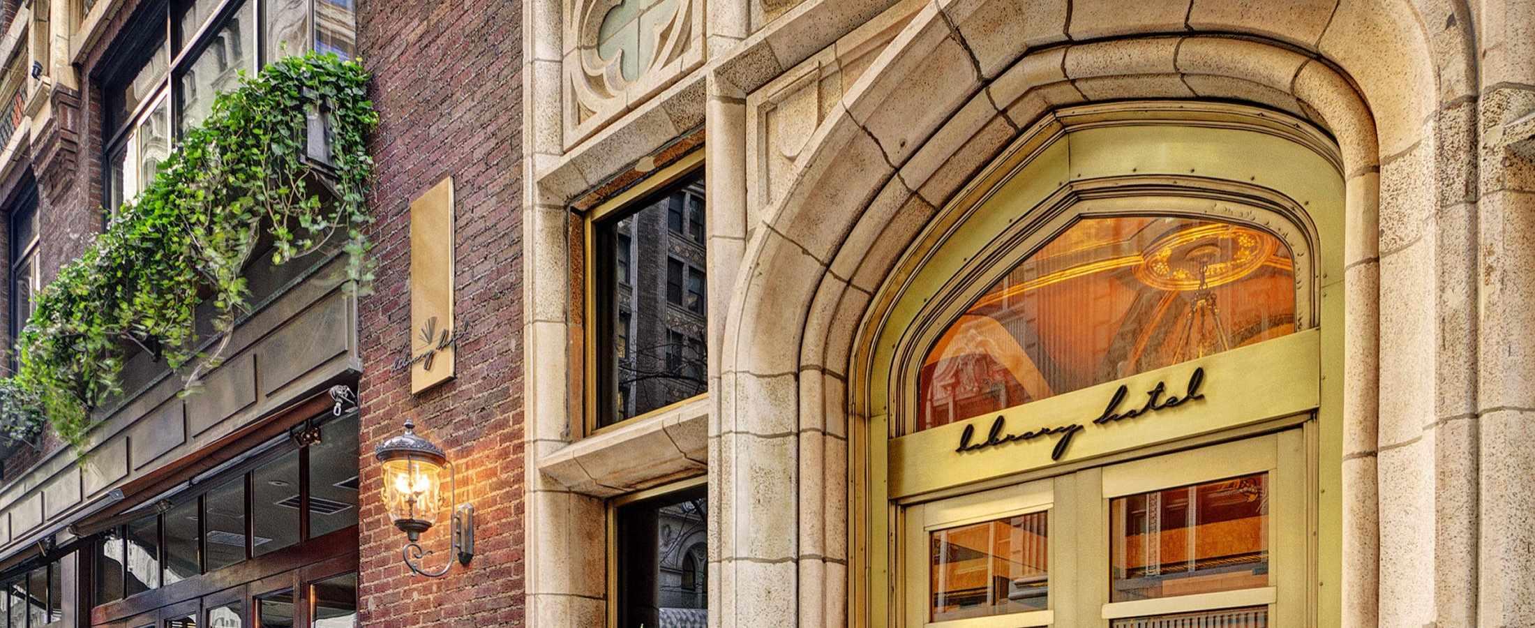 Main Doorway entrance of Library Hotel